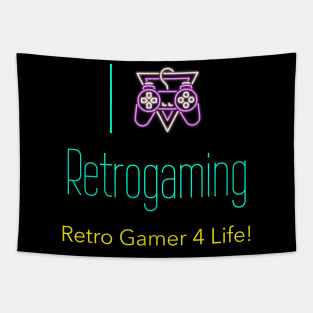 Retro Gamer Logo 13 Tapestry