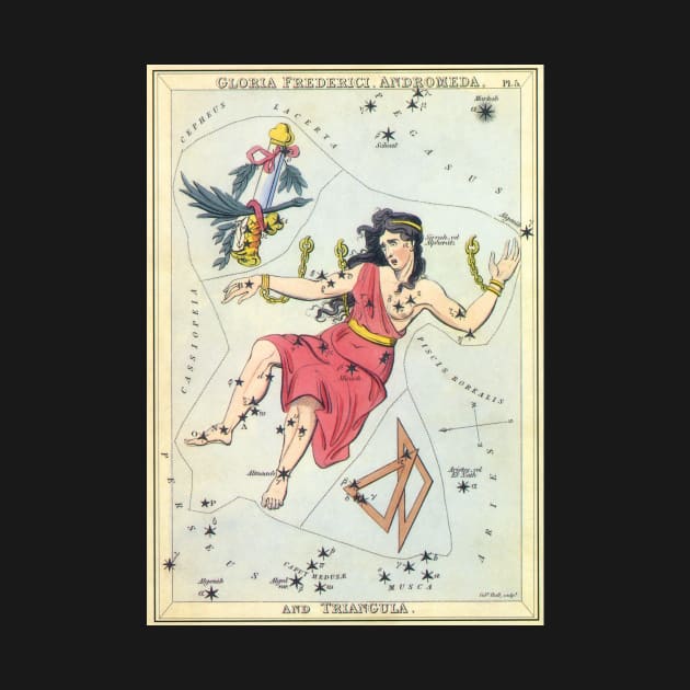 Constellations Gloria Federici, Andromeda and Triangula from Urania's Mirror by MasterpieceCafe