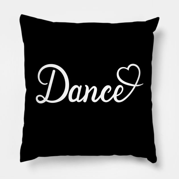 I Love Dance Cute Dance Pillow by Lulaggio