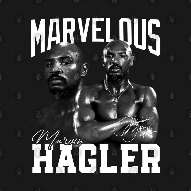 Marvelous Marvin Hagler Boxing Legend Signature Vintage Retro 80s 90s Bootleg Rap Style by CarDE