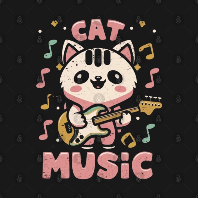 cat music,retro style by Jackystore