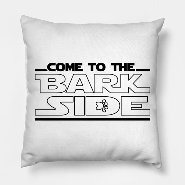 Come To The Bark Side Dark Side Of Puppy Love Pillow by 4U2NV-LDN