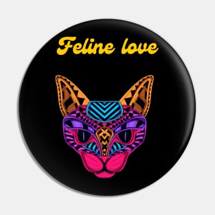 Feline love Pin