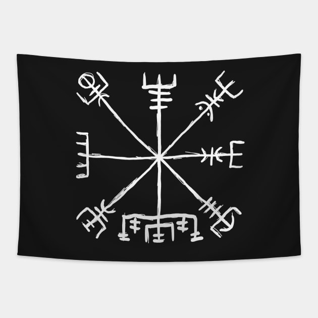 Vegsivir Wayfinder Symbol (white) Tapestry by MacSquiddles