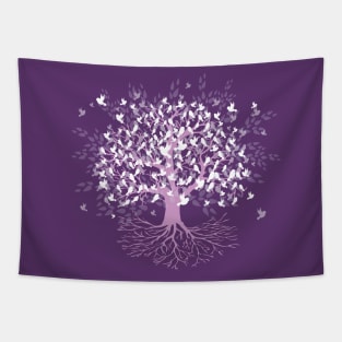 Tree of life purple bird version Tapestry