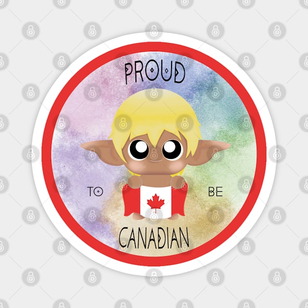 Proud to be Canadian (Sleepy Forest Creatures) Magnet by Irô Studio