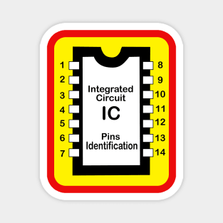 integrated circuit IC pin identification sticker for electronics electrical engineering students and electricians Magnet