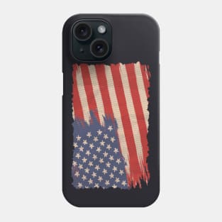 Flag of USA in vintage style. Phone Case