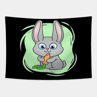 Happy Rabbit I Hare I Cute Rabbit I Kids Rabbit Tapestry