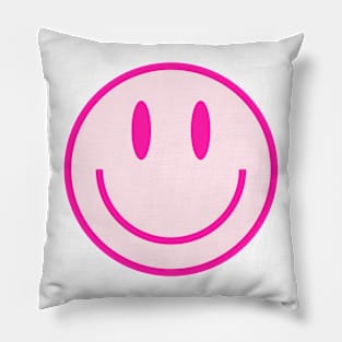 Smiley Face Pink Pillow