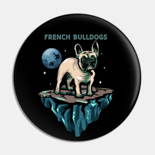 French Bulldogs in space Pin