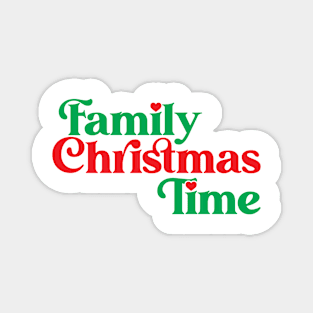 Family Christmas Time - Hearts Magnet