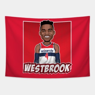 Russell Westbrook Cartoon Artwork Tapestry