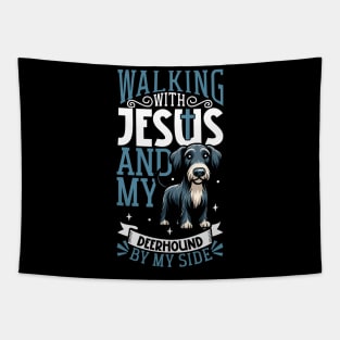 Jesus and dog - Scottish Deerhound Tapestry