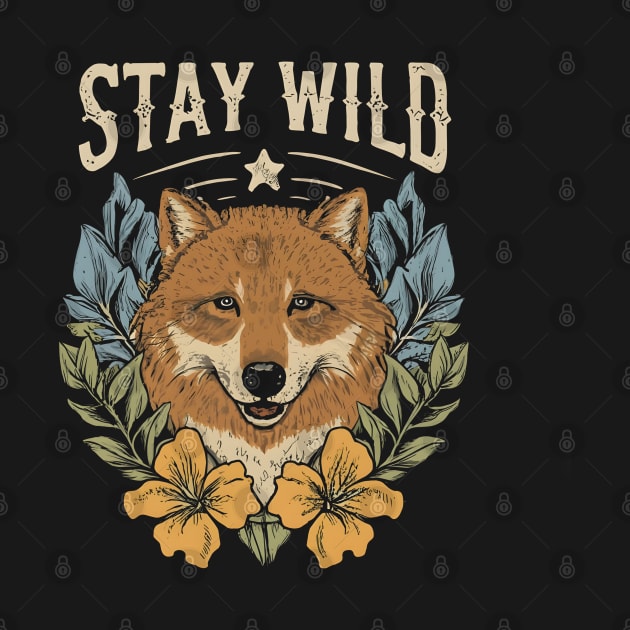 "Stay Wild" Fox by SimpliPrinter