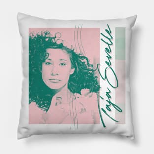 Taja Sevelle // 80s Retro Aesthetic Fan Design Pillow