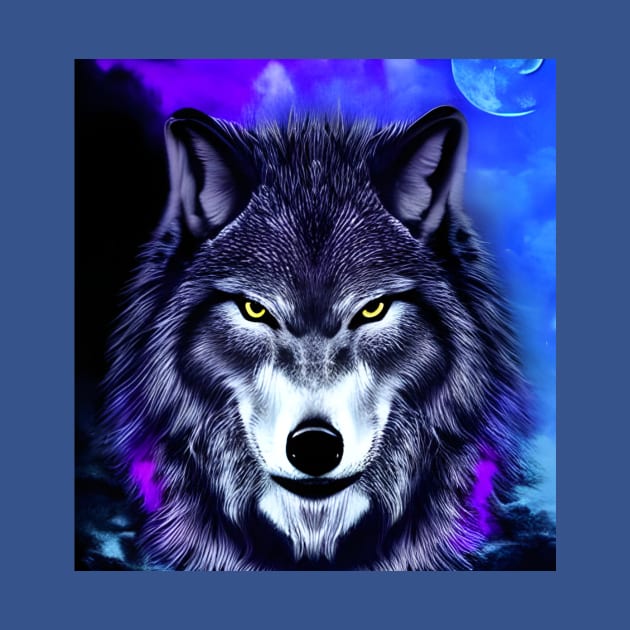 Wolf Face by Tuff Tees