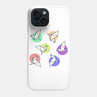 Colorful paper crane 2 Phone Case