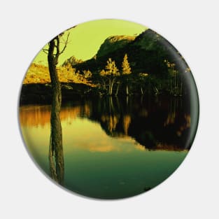 Tasmanian mountain tarn at sunset Pin