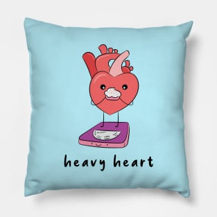 Funny Heavy Heart pun Pillow