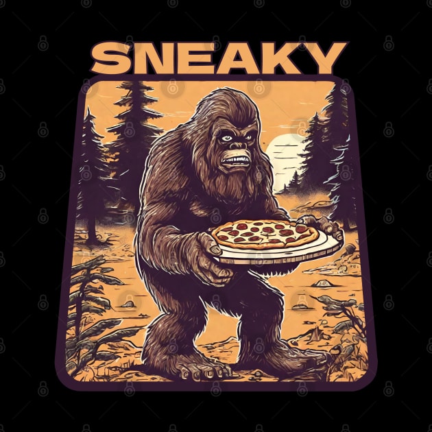 Sneaky  sasquatch pizza by Ilustradamus