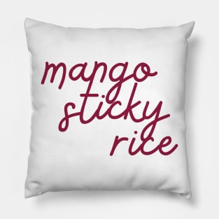 mango sticky rice - maroon red Pillow