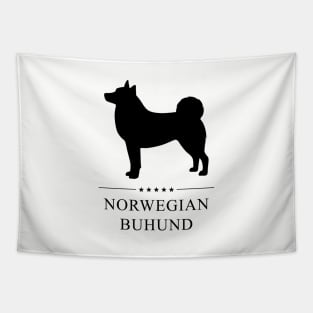 Norwegian Buhund Black Silhouette Tapestry