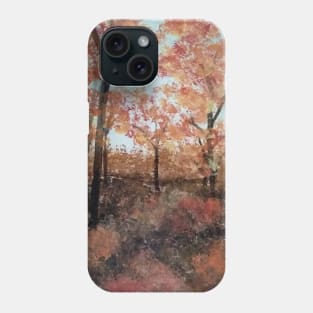 Autumn walk in the woods Phone Case