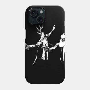 Santa Claus And Reindeer Christmas Banksy Pulp Fiction Phone Case