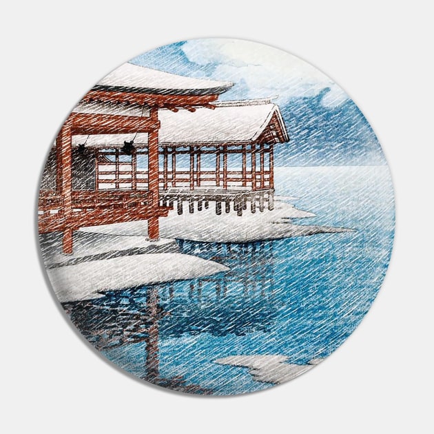 Snow on a Bright Day by Hasui Kawase Pin by uncommontee