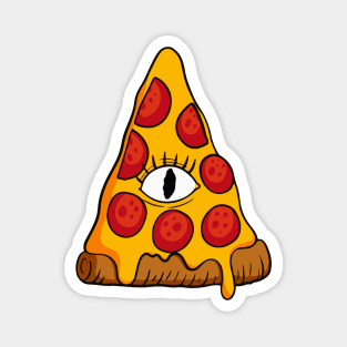 Illuminati Pizza Slice Magnet