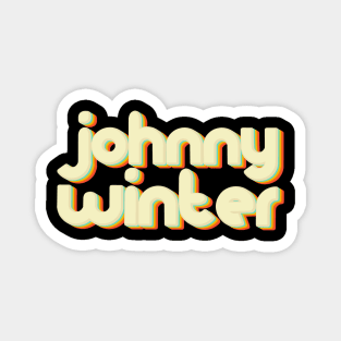 vintage color johnny winter Magnet