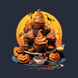 Enchanting Eats Delight in a Halloween Dessert Journey T-Shirt