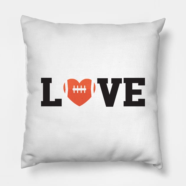 American football lover Pillow by ArtStopCreative