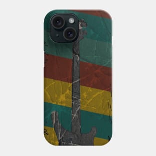 Guitar bass vintage texture Phone Case