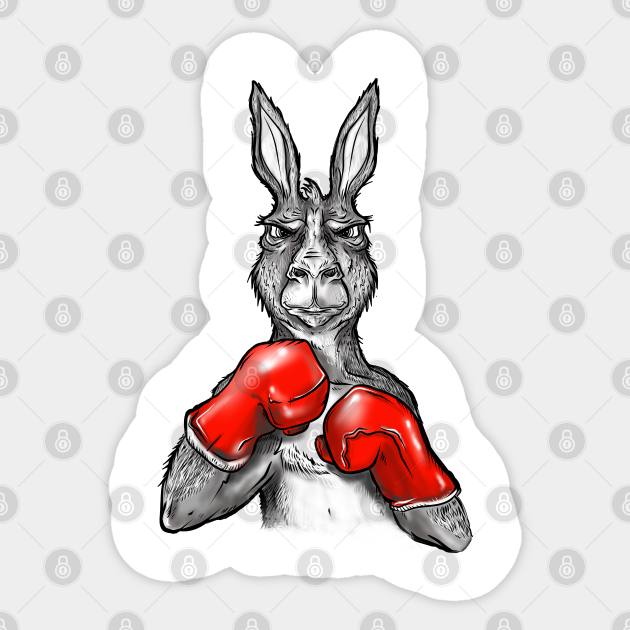 Boxing Kangaroo Roger Kangaroo Sticker Teepublic