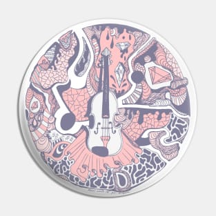 Npink Circle of Music Pin