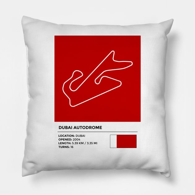 Dubai Autodrome [info] Pillow by sednoid