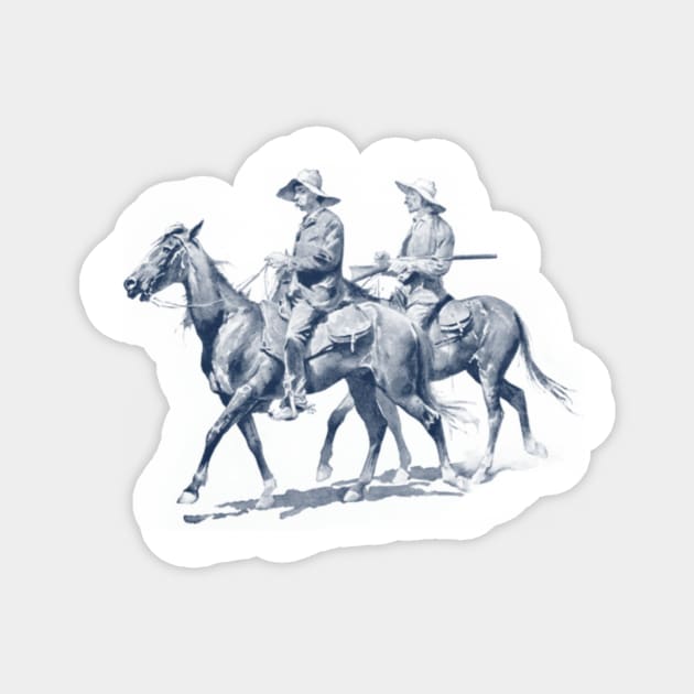 Two Riders on the Trail Magnet by Throwzack