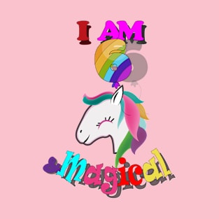 unicorn 6th birthday: I am 6 and magical T-Shirt