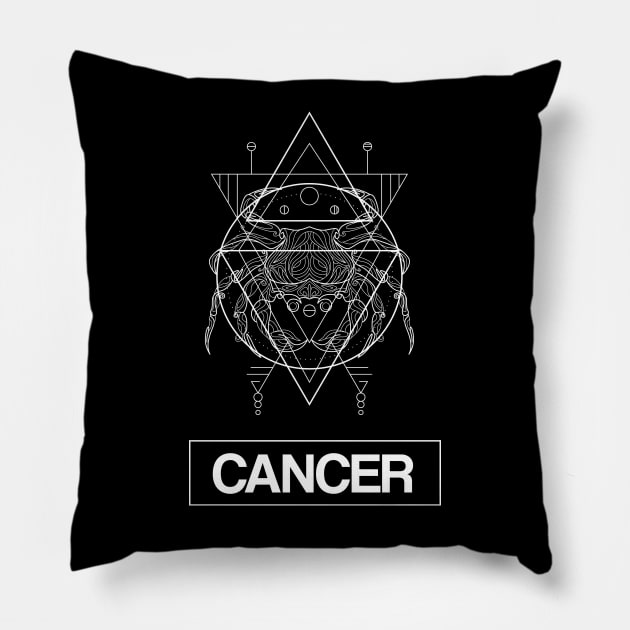 Cancer Zodiac Constellation Pillow by FungibleDesign