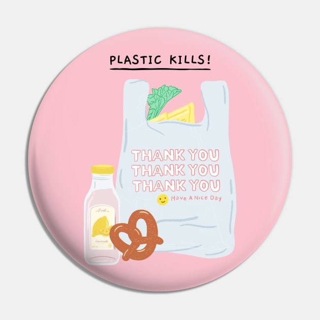 Plastic Kills: Recycle, Recyclable, Renewable, Earth Day, Mother Nature, Mother Earth, Energy Efficiency, Climate Action, Alternative Energy, Extinction, Reduce Your Impact Pin by BitterBaubles