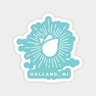 Holland Tulip Time (white) Magnet