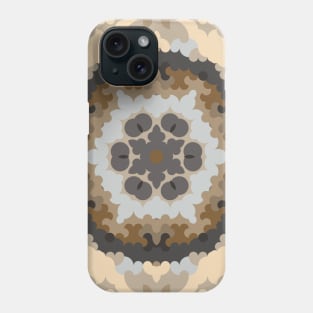 Retro Mandala Flower Brown and Tan Phone Case