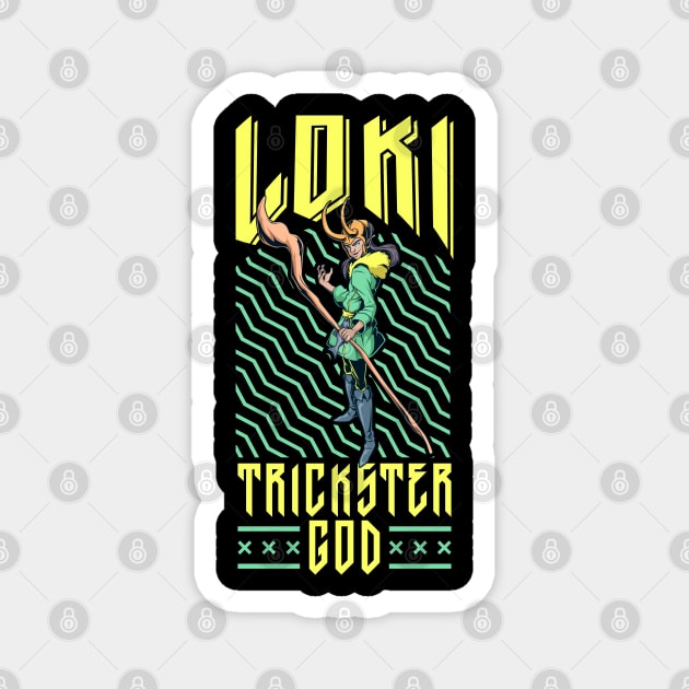 Viking trickster god Loki Magnet by Modern Medieval Design