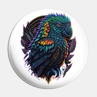 Vibrant Neon Vector PARROT Pin