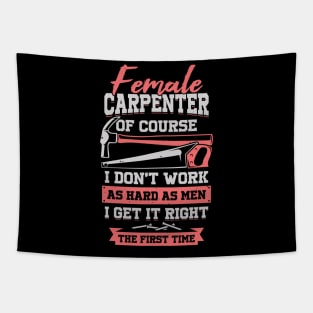 Female Carpenter Girl Gift Tapestry