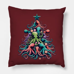 Christmas Octopus Tree Pillow