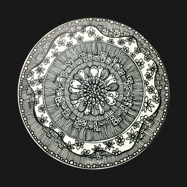 Black and White mandala by amyliafaizalart