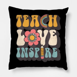Teach Love Inspire Back To School Teacher Pillow